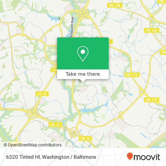 Mapa de 6320 Tinted Hl, Columbia, MD 21045