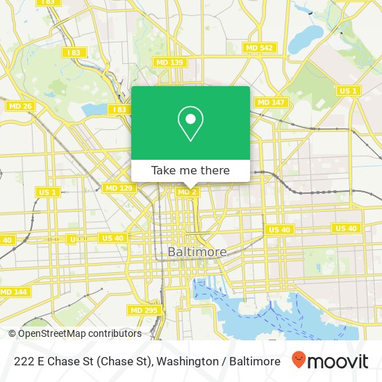 222 E Chase St (Chase St), Baltimore, MD 21202 map