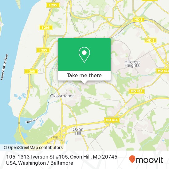 105, 1313 Iverson St #105, Oxon Hill, MD 20745, USA map