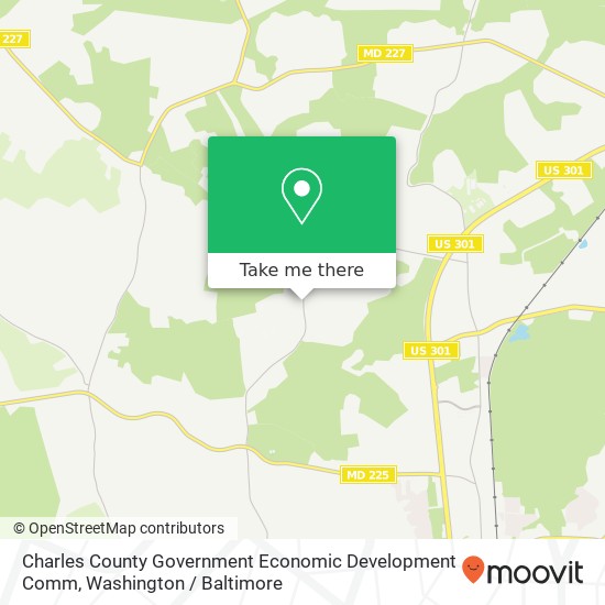 Charles County Government Economic Development Comm map