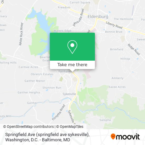 Mapa de Springfield Ave (springfield ave sykesville)