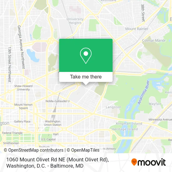 1060 Mount Olivet Rd NE map