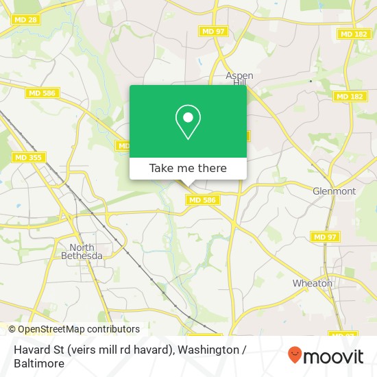 Havard St (veirs mill rd havard), Silver Spring (WHEATON), MD 20906 map