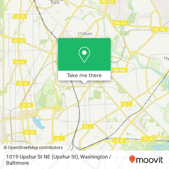 1019 Upshur St NE (Upshur St), Washington, DC 20017 map