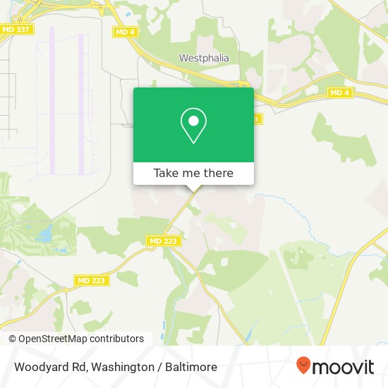 Mapa de Woodyard Rd, Upper Marlboro, MD 20772