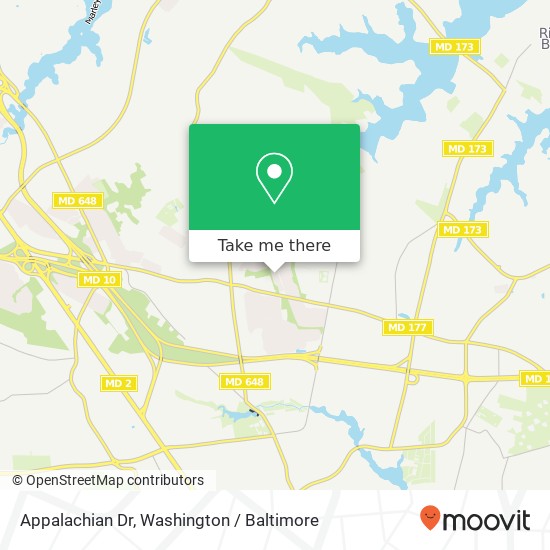 Mapa de Appalachian Dr, Pasadena, MD 21122