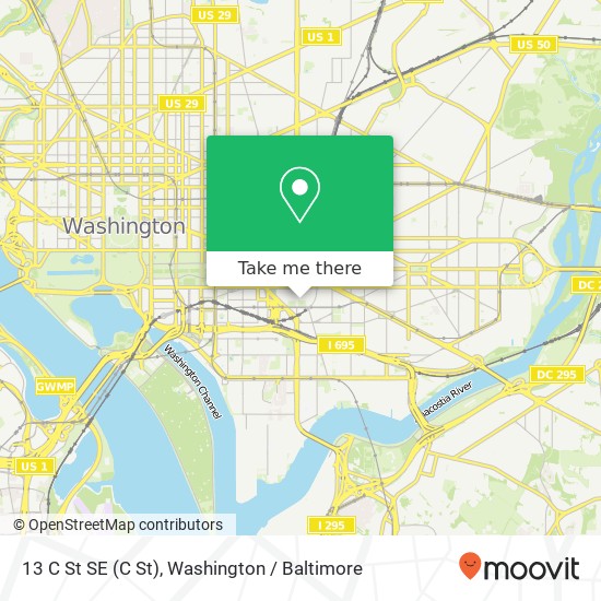 13 C St SE (C St), Washington, DC 20003 map