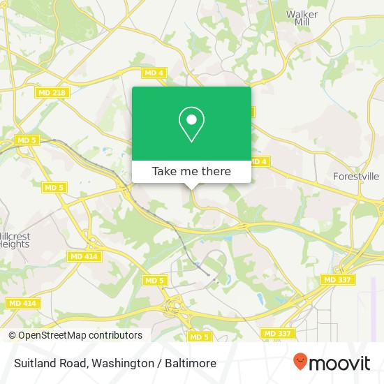 Mapa de Suitland Road, Suitland Rd, 6, Spauldings, MD, USA