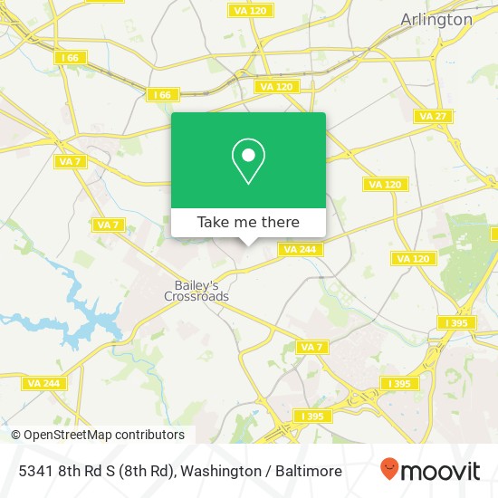 5341 8th Rd S (8th Rd), Arlington, VA 22204 map
