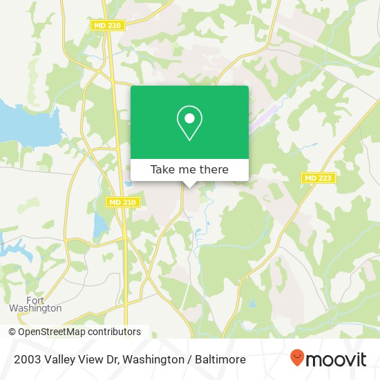 2003 Valley View Dr, Fort Washington, MD 20744 map