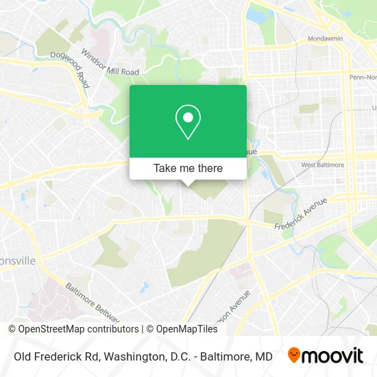 Old Frederick Rd map