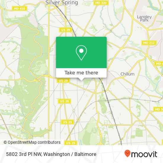 Mapa de 5802 3rd Pl NW, Washington, DC 20011