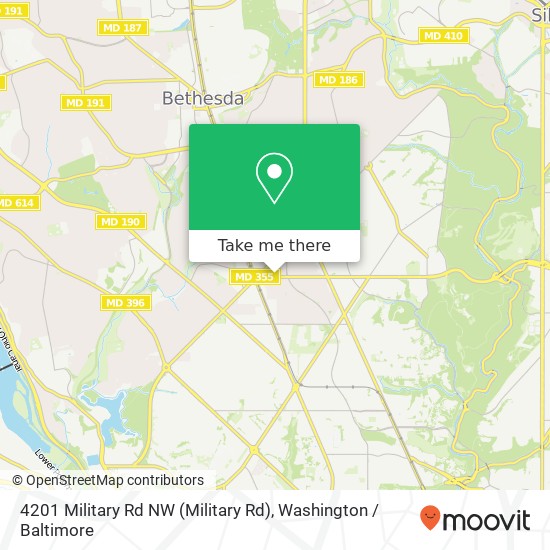 Mapa de 4201 Military Rd NW (Military Rd), Washington, DC 20015