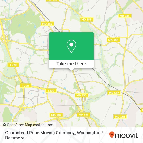Guaranteed Price Moving Company,, 11140 Rockville Pike map