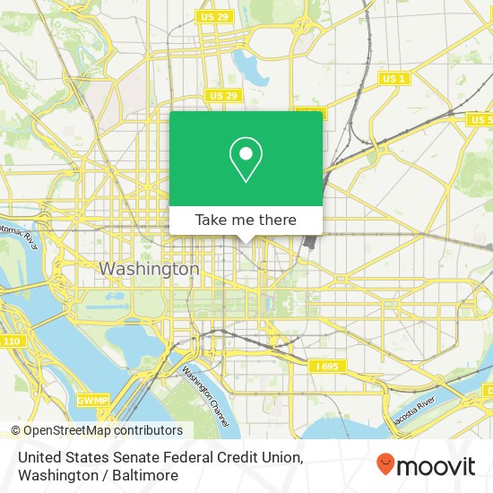 Mapa de United States Senate Federal Credit Union, 441 G St NW