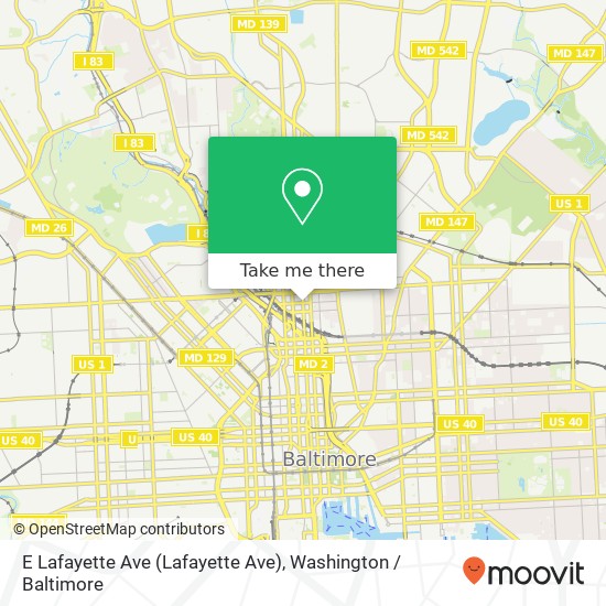 E Lafayette Ave (Lafayette Ave), Baltimore, MD 21202 map