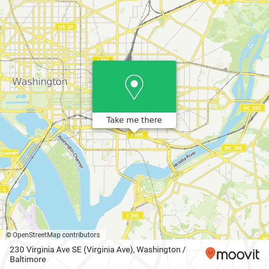 Mapa de 230 Virginia Ave SE (Virginia Ave), Washington, DC 20003