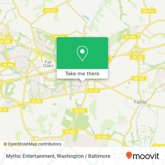 Mythic Entertainment, 4035 Ridge Top Rd map