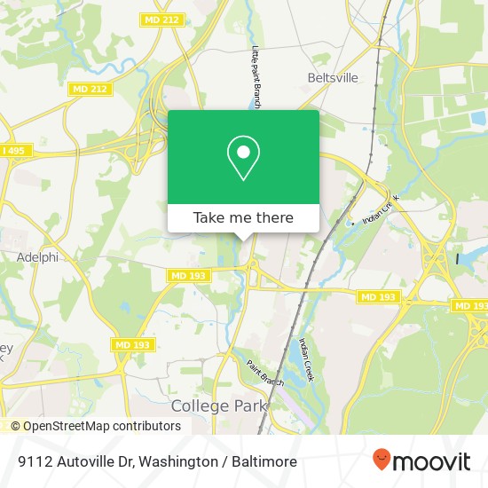 9112 Autoville Dr, College Park (COLLEGE PARK), MD 20740 map