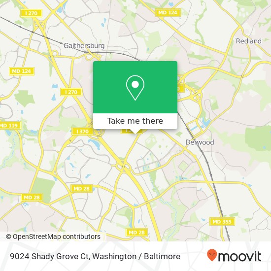 Mapa de 9024 Shady Grove Ct, Gaithersburg (MONTGOMERY VILLAGE), MD 20877
