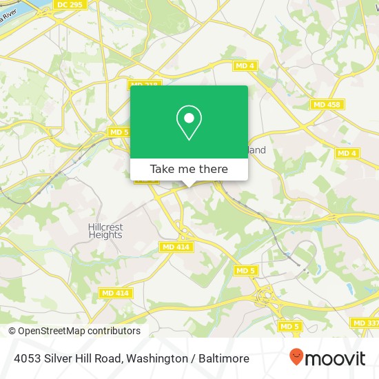 4053 Silver Hill Road, 4053 Silver Hill Rd, Suitland, MD 20746, USA map