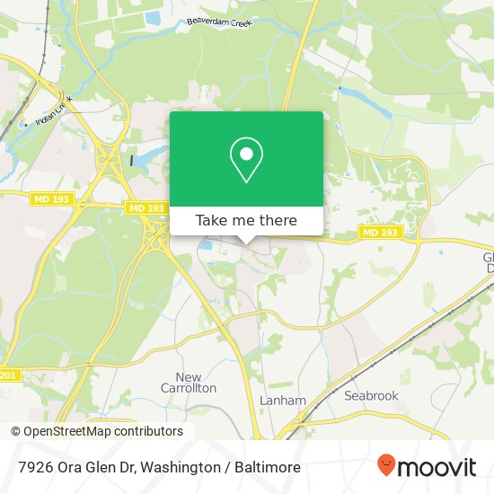 7926 Ora Glen Dr, Greenbelt, MD 20770 map