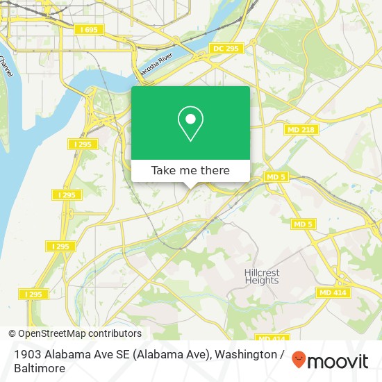 1903 Alabama Ave SE (Alabama Ave), Washington, DC 20020 map