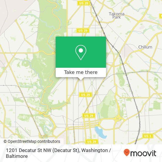 1201 Decatur St NW (Decatur St), Washington, DC 20011 map