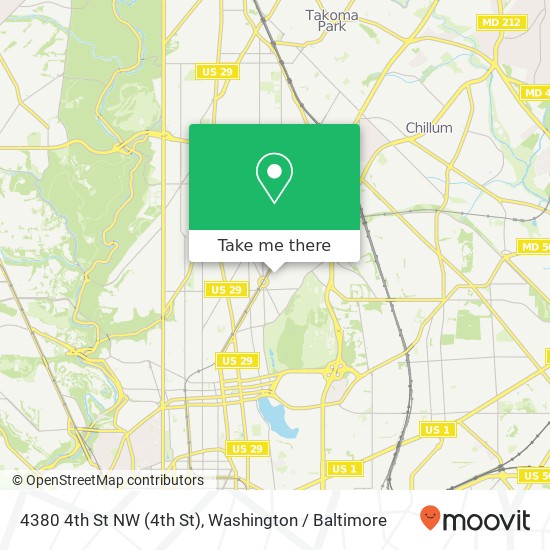 4380 4th St NW (4th St), Washington, DC 20011 map