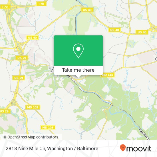 Mapa de 2818 Nine Mile Cir, Catonsville, MD 21228