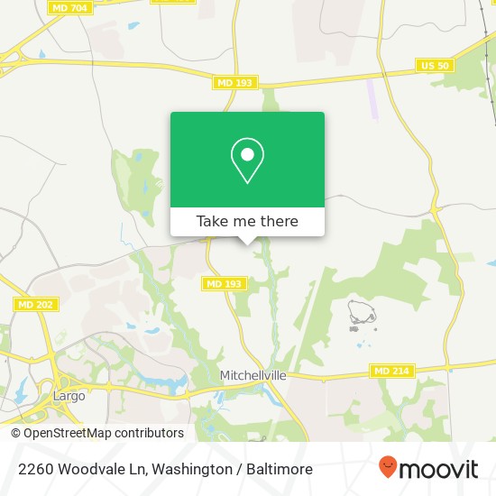 Mapa de 2260 Woodvale Ln, Bowie, MD 20721