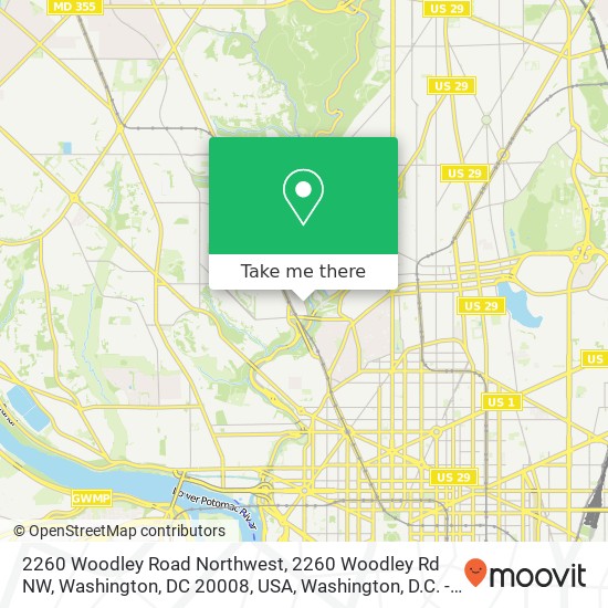 2260 Woodley Road Northwest, 2260 Woodley Rd NW, Washington, DC 20008, USA map