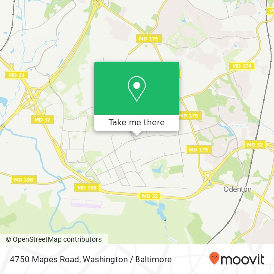 Mapa de 4750 Mapes Road, 4750 Mapes Rd, Fort Meade, MD 20755, USA