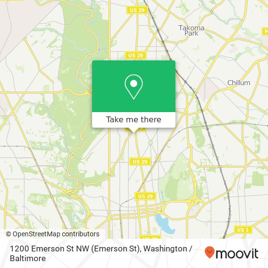 1200 Emerson St NW (Emerson St), Washington, DC 20011 map