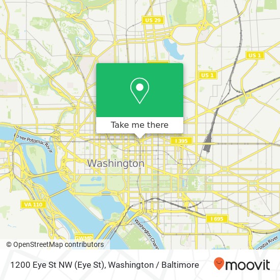 Mapa de 1200 Eye St NW (Eye St), Washington, DC 20005