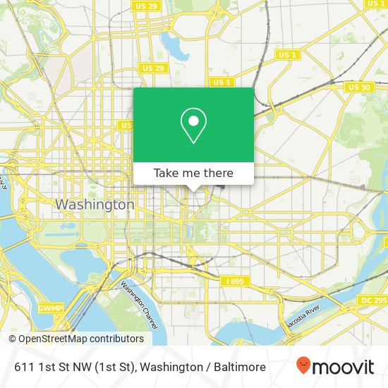 611 1st St NW (1st St), Washington, DC 20001 map