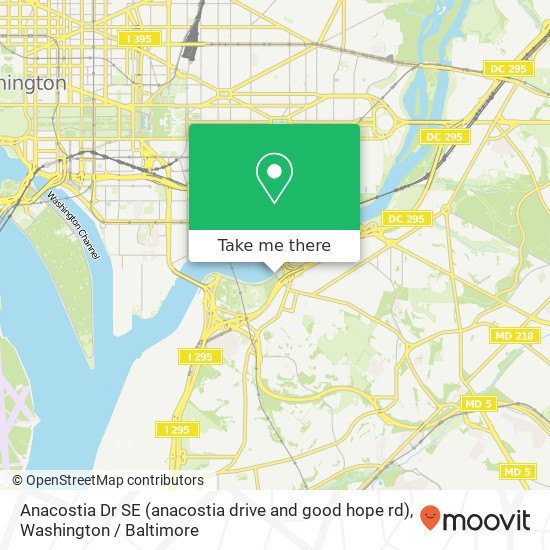 Anacostia Dr SE (anacostia drive and good hope rd), Washington, DC 20020 map