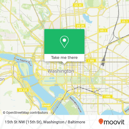 15th St NW (15th St), Washington, DC 20005 map