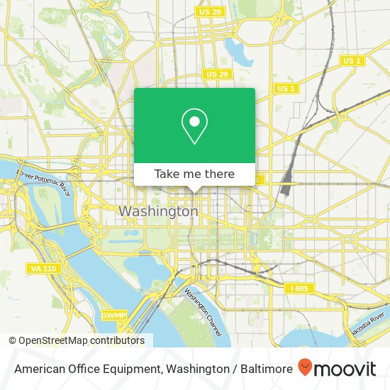 American Office Equipment, 1100 G St NW map