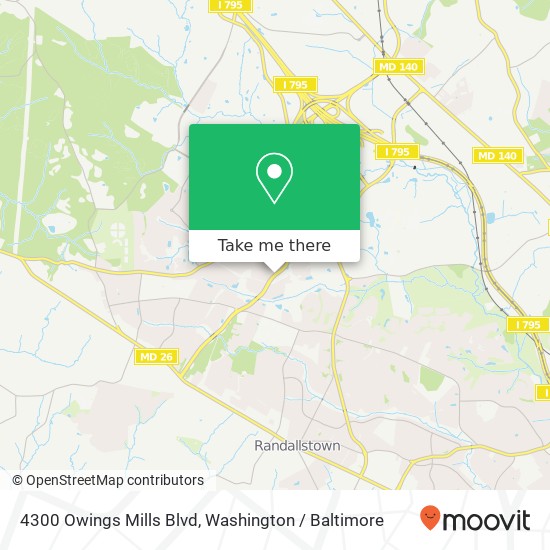 Mapa de 4300 Owings Mills Blvd, Owings Mills (GARRISON), MD 21117