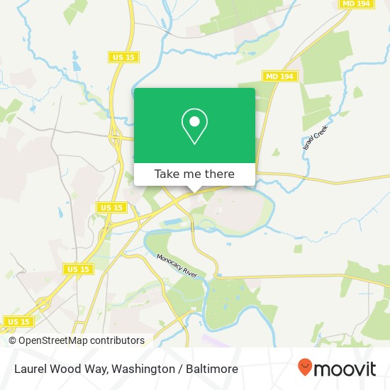 Mapa de Laurel Wood Way, Frederick, MD 21701