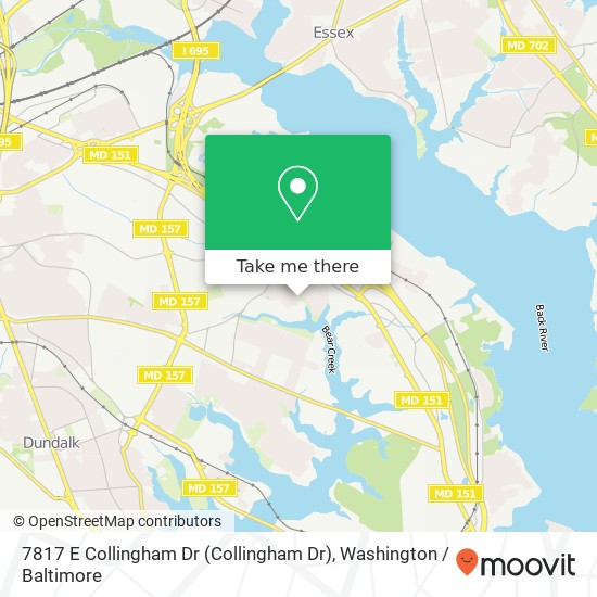 7817 E Collingham Dr (Collingham Dr), Dundalk, MD 21222 map