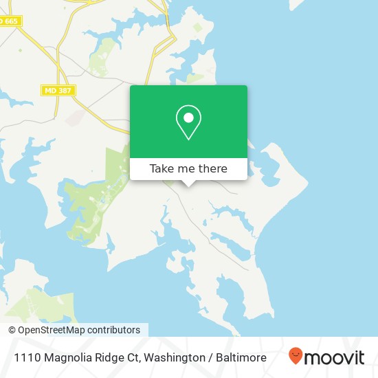 Mapa de 1110 Magnolia Ridge Ct, Annapolis (ANNAPOLIS), MD 21403