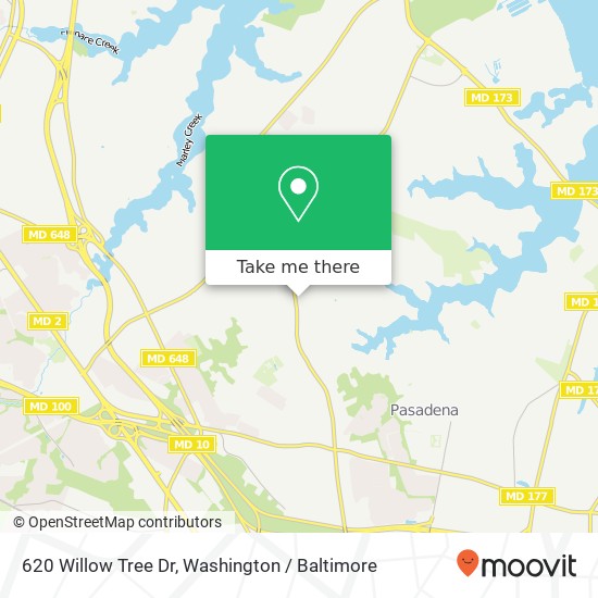 Mapa de 620 Willow Tree Dr, Glen Burnie, MD 21060