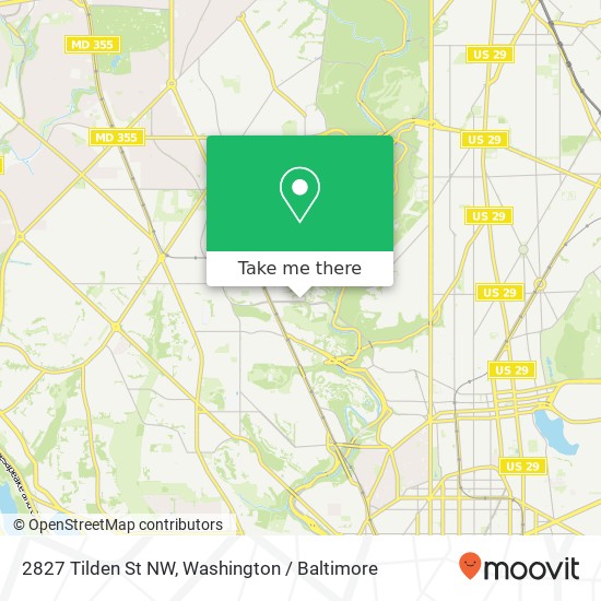 2827 Tilden St NW, Washington (Washington DC), DC 20008 map