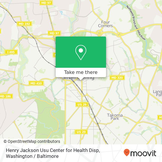 Henry Jackson Usu Center for Health Disp, 8484 Georgia Ave map