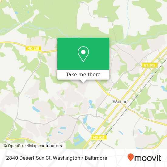 Mapa de 2840 Desert Sun Ct, Waldorf, MD 20603