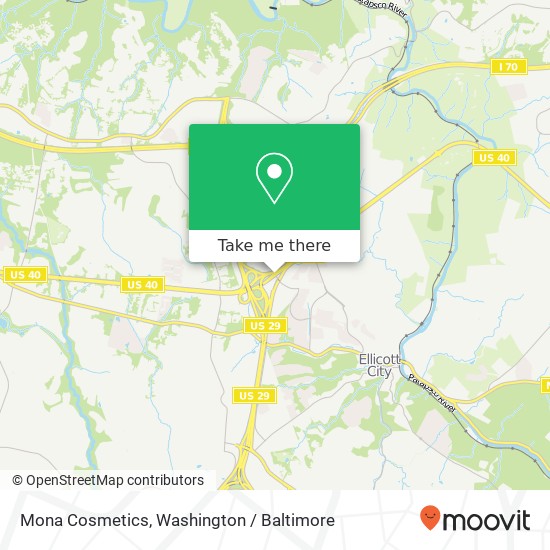 Mapa de Mona Cosmetics, 8801 Baltimore National Pike