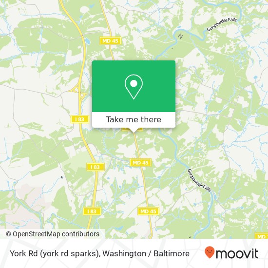 Mapa de York Rd (york rd sparks), Sparks Glencoe, MD 21152