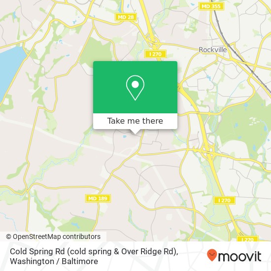 Cold Spring Rd (cold spring & Over Ridge Rd), Potomac (ROCKVILLE), MD 20854 map